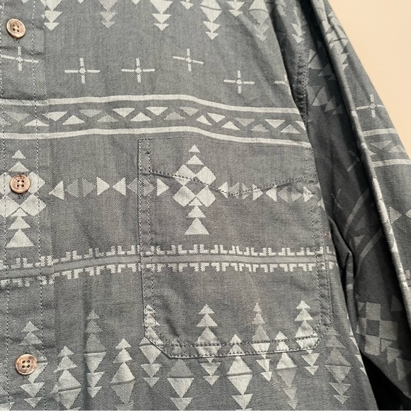 Mountain Khakis Gray Aztec Stash Flannel Shirt Long Sleeve Button XL Mens - Picture 3 of 9